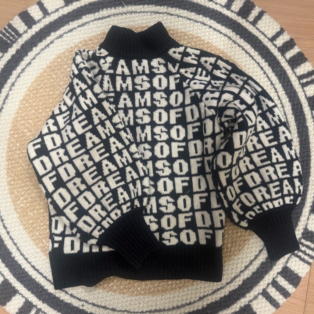 Black and White Graphic Sweater